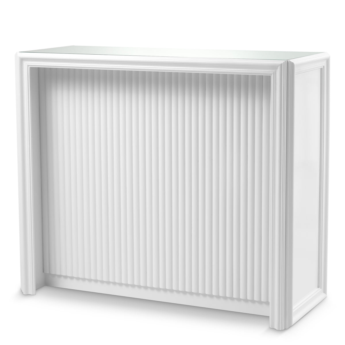 White Ribbed Bar Cabinet Roland | Eichholtzmh.com