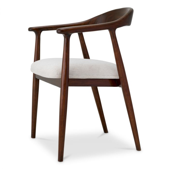 Dining Chair Beale classic brown finish sentier cream