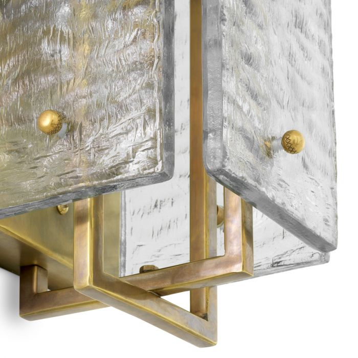 Wall Lamp Solara vintage brass finish