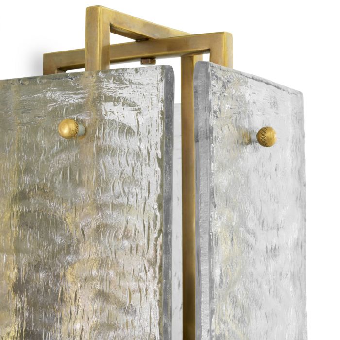 Wall Lamp Solara vintage brass finish