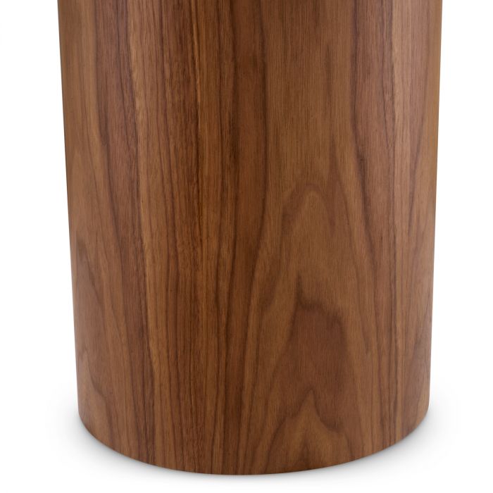 Side Table Presedio walnut veneer biano lilac marble top