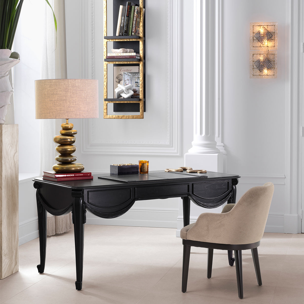 Wooden Black Desk Zafiro | Eichholtzmh.com