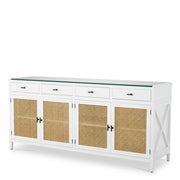 Natural Cane 4-Door Dresser Bahamas | Eichholtzmh.com