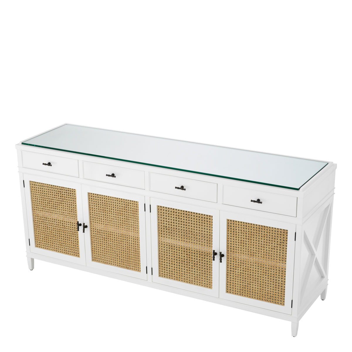 Natural Cane 4-Door Dresser Bahamas | Eichholtzmh.com