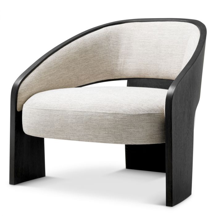 Chair Zephira charcoal grey oak veneer durini natural