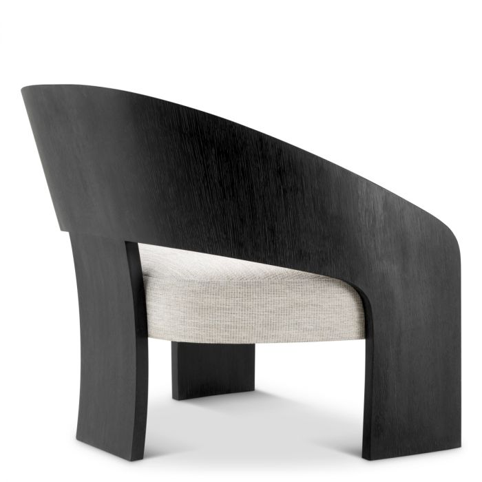 Chair Zephira charcoal grey oak veneer durini natural