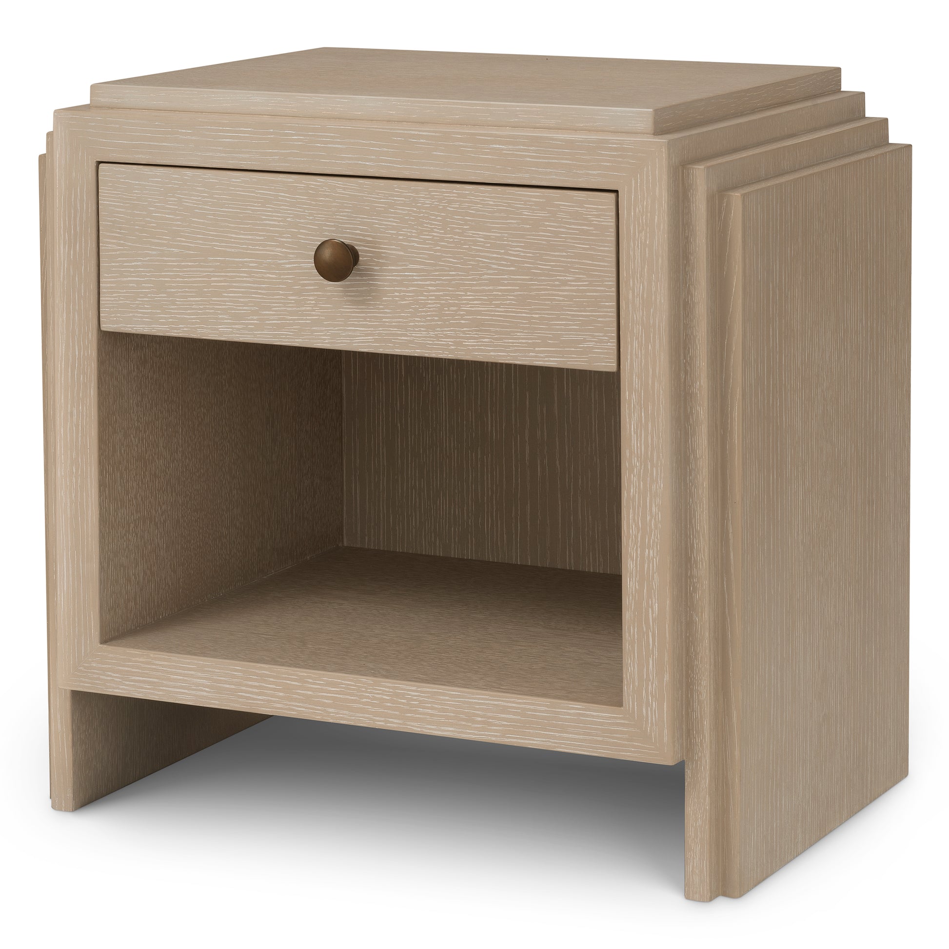 Oak Wooden Nightstand ArtDeco | Eichholtzmh.com