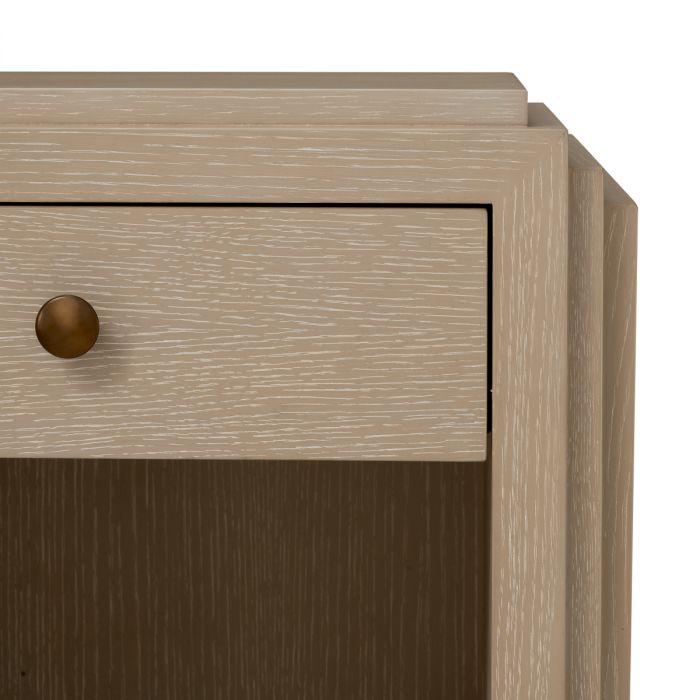 Nightstand ArtDeco washed oak veneer
