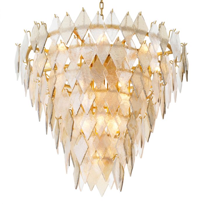 Chandelier Rhombus L antique brass finish