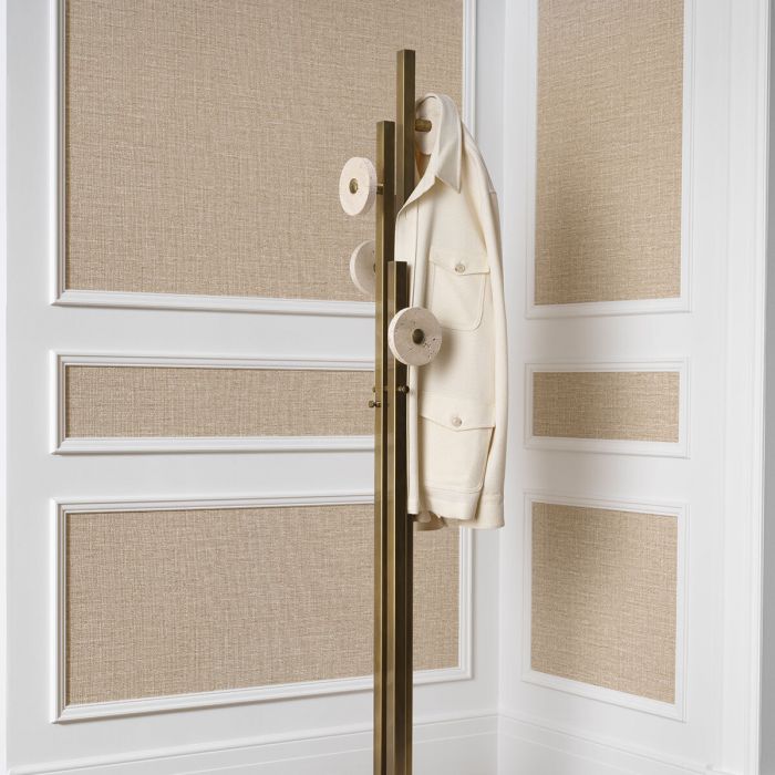 Coatrack Amadora vintage brass finish travertine