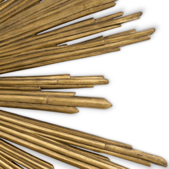 Wall Object Sunburst antique gold finish