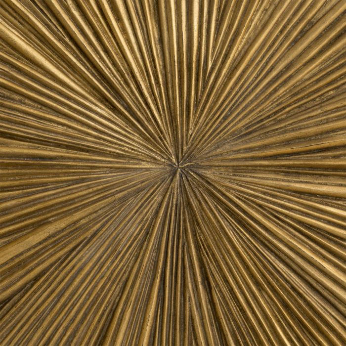 Wall Object Sunburst antique gold finish