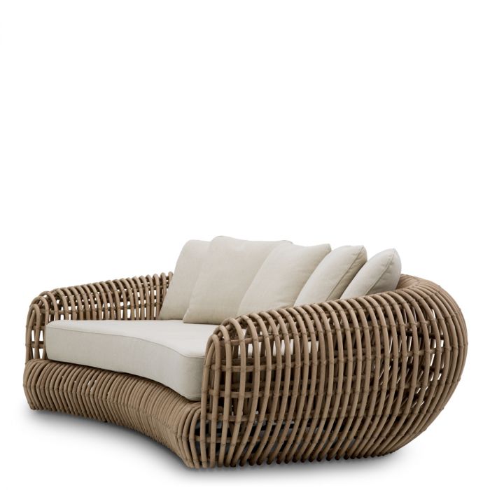 Outdoor Sofa Siderno viola sand faux rattan