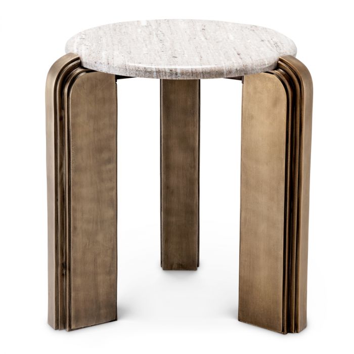 Side Table Albion antique brass finish