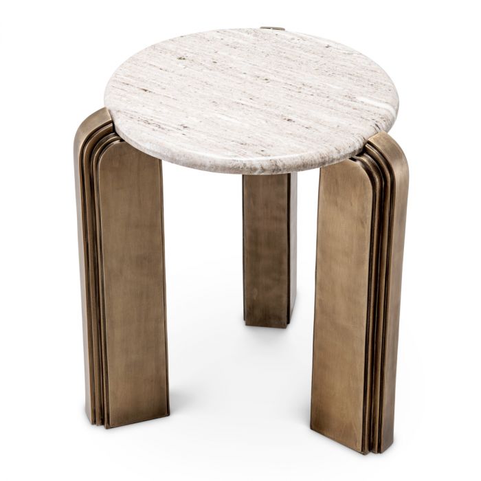 Side Table Albion antique brass finish