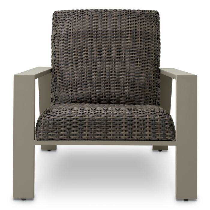 Outdoor Chair Belle Vue grey finish grey faux rattan