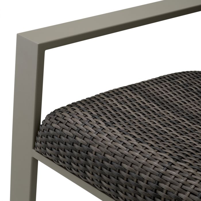 Outdoor Chair Belle Vue grey finish grey faux rattan