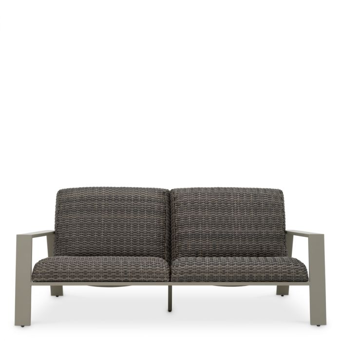 Outdoor Sofa Belle Vue grey finish grey faux rattan
