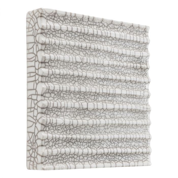 Wall Decoration Division straight raku ceramic crackled white