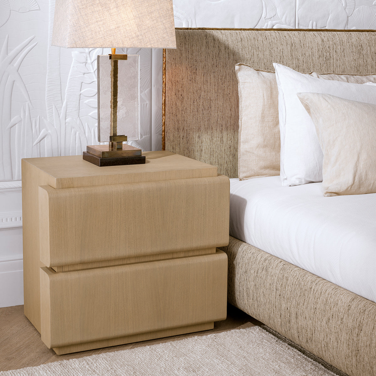 Natural Oak Veneer Nightstand Colston | Eichholtzmh.com