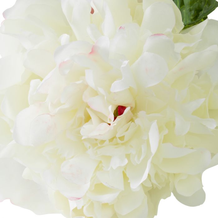 Bouquet of Peonies white tones real touch 48 pcs/2 varieties