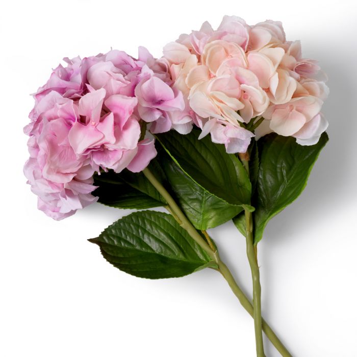 Bouquet of Hydrangeas pink tones real touch 48 pcs/2varieties
