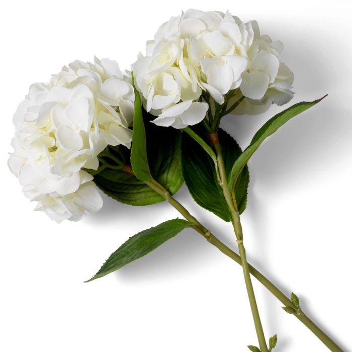 Bouquet of Hydrangeas white tones real touch 48 pcs/2 varieties