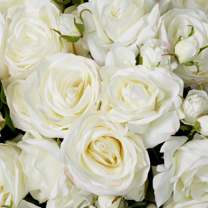 Bouquet of Roses two tone white real touch 72 pcs/2 varieties