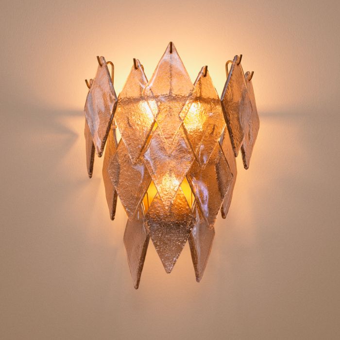 Wall Lamp Rhombus antique brass finish