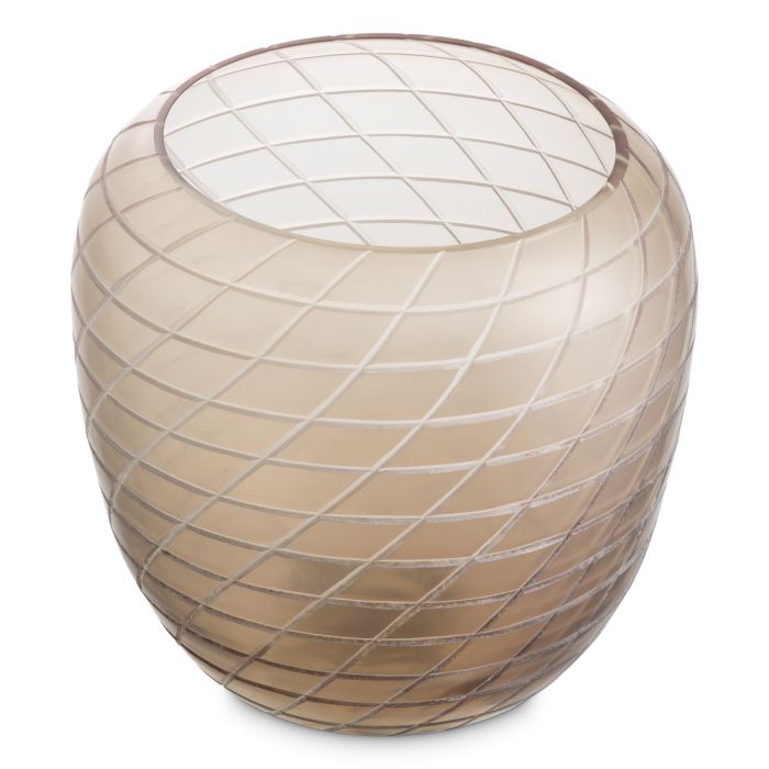 Vase Tarano S matte sand color glass