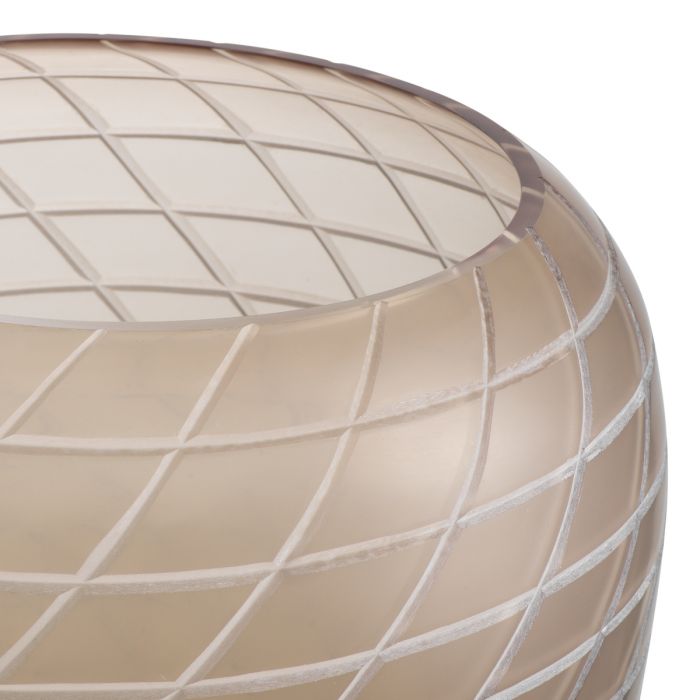 Vase Tarano S matte sand color glass