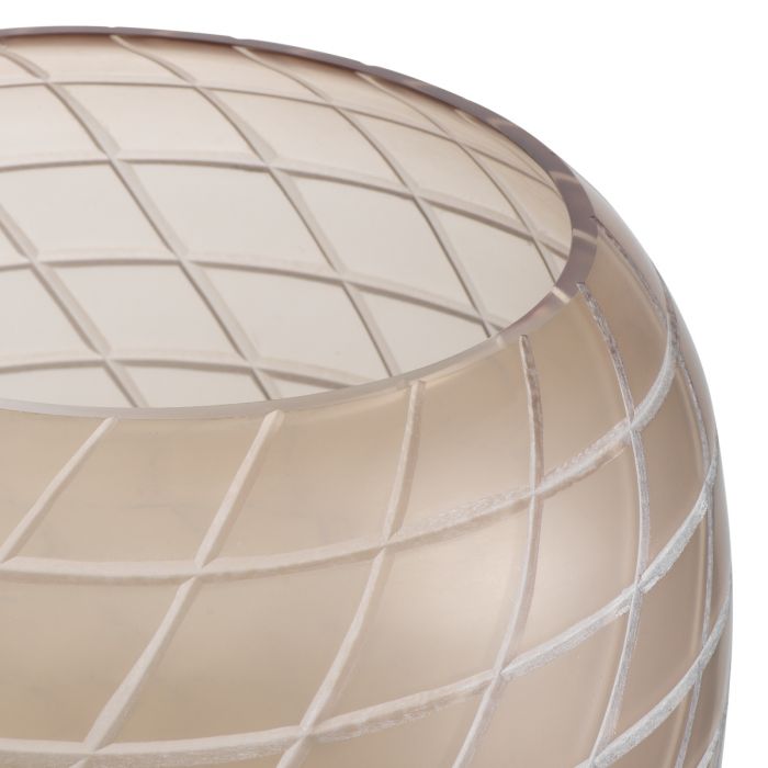 Vase Tarano L matte sand color glass