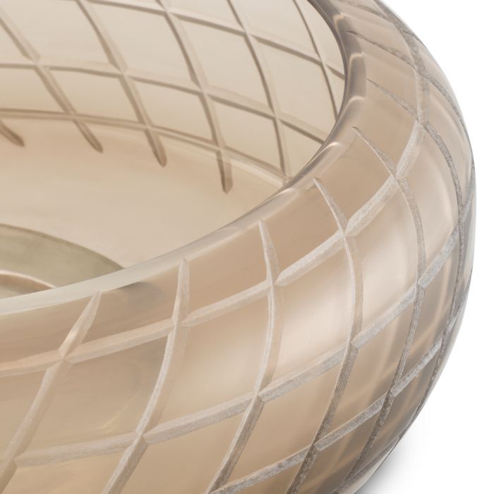 Bowl Tarano matte sand color glass