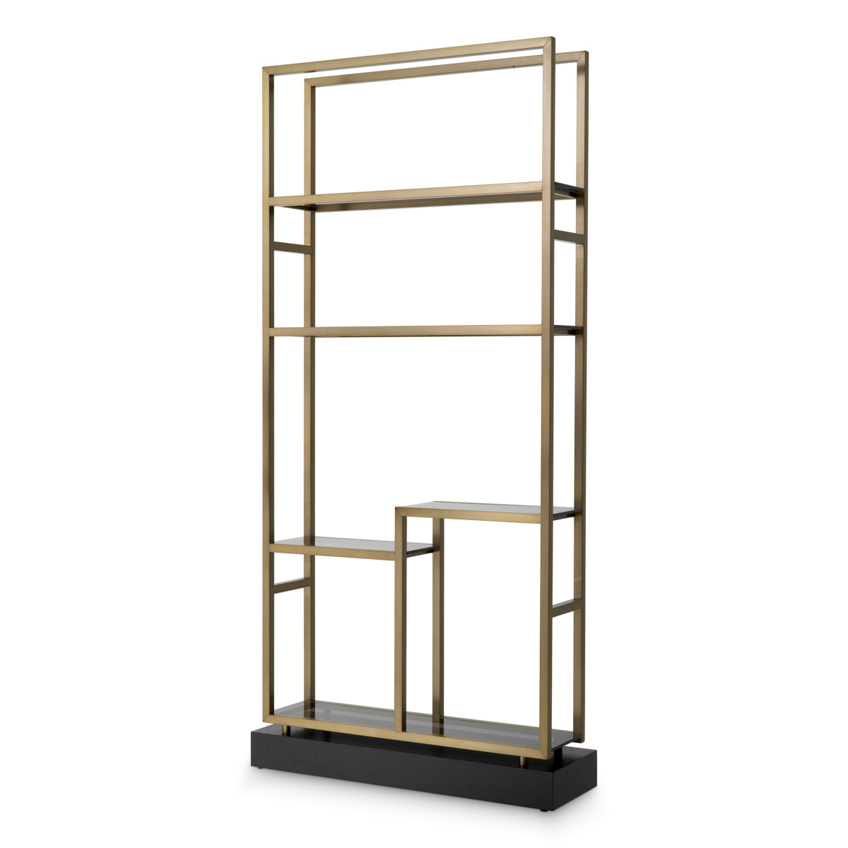 Brass Smoked Glass Cabinet Corrado II