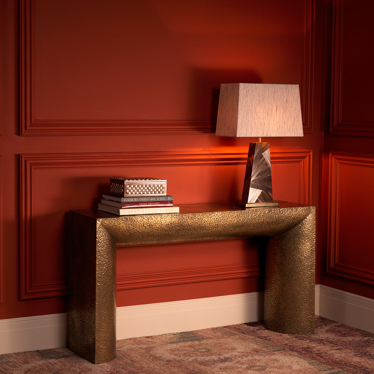 Gold Hammered Console Table Drayton | Eichholtzmh.com