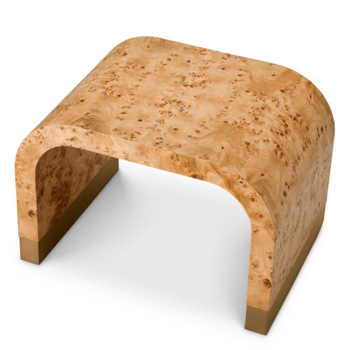 Side Table Quinton light brown mappa burl veneer