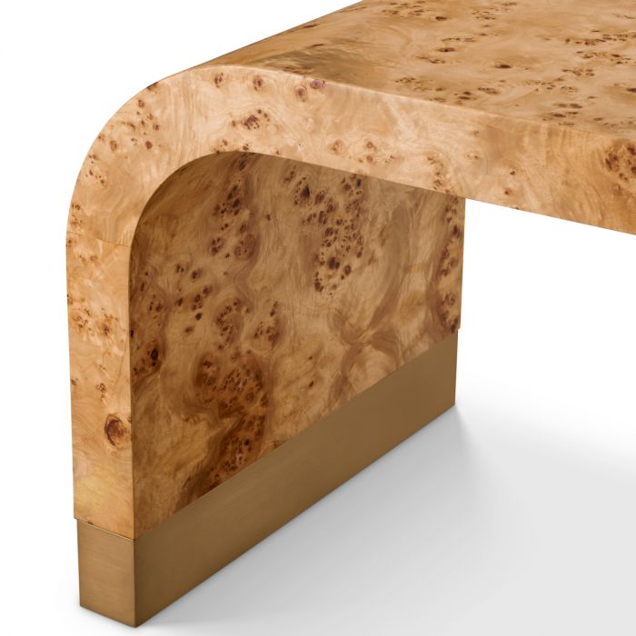 Side Table Quinton light brown mappa burl veneer