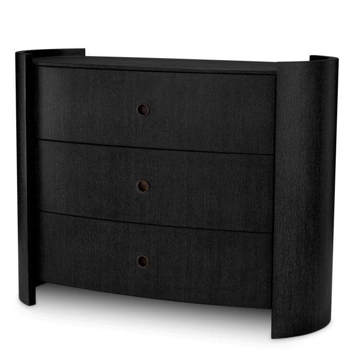 Drawer Dresser Splendora charcoal grey oak veneer bronze finish