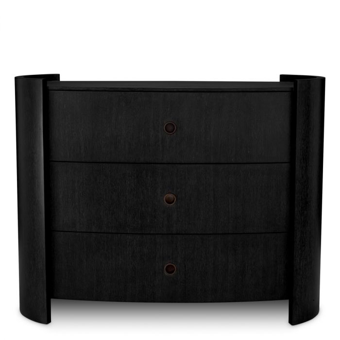 Drawer Dresser Splendora charcoal grey oak veneer bronze finish