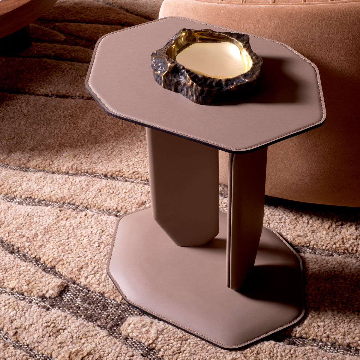 Leather Wrapped Side Table Maurizio | Eichholtzmh.com