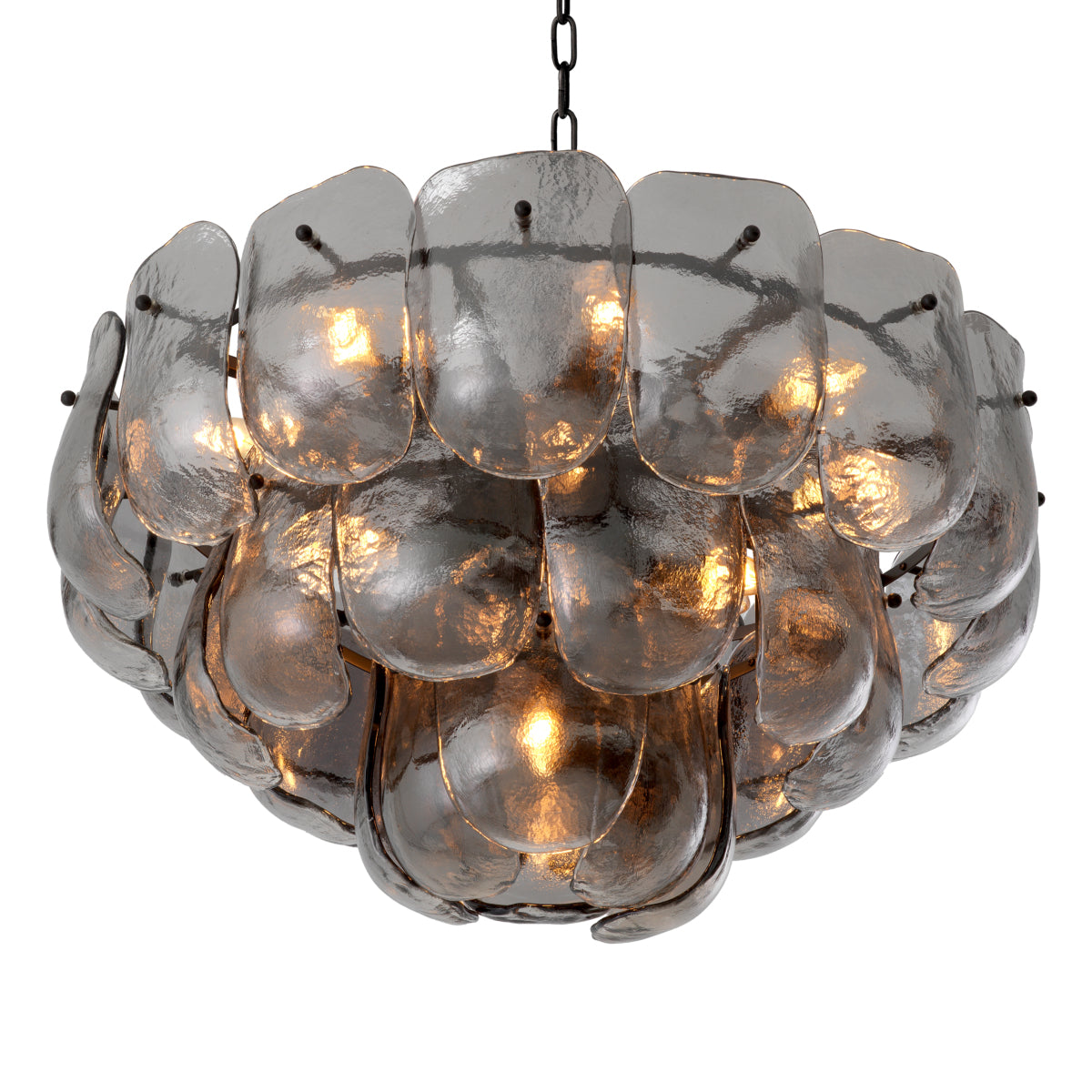 Thick Glass Metal Chandelier Gustave | Eichholtzmh.com