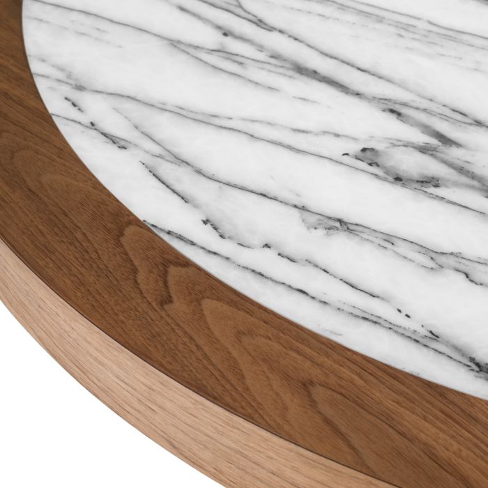 Dining Table Presedio walnut veneer biano lilac marble