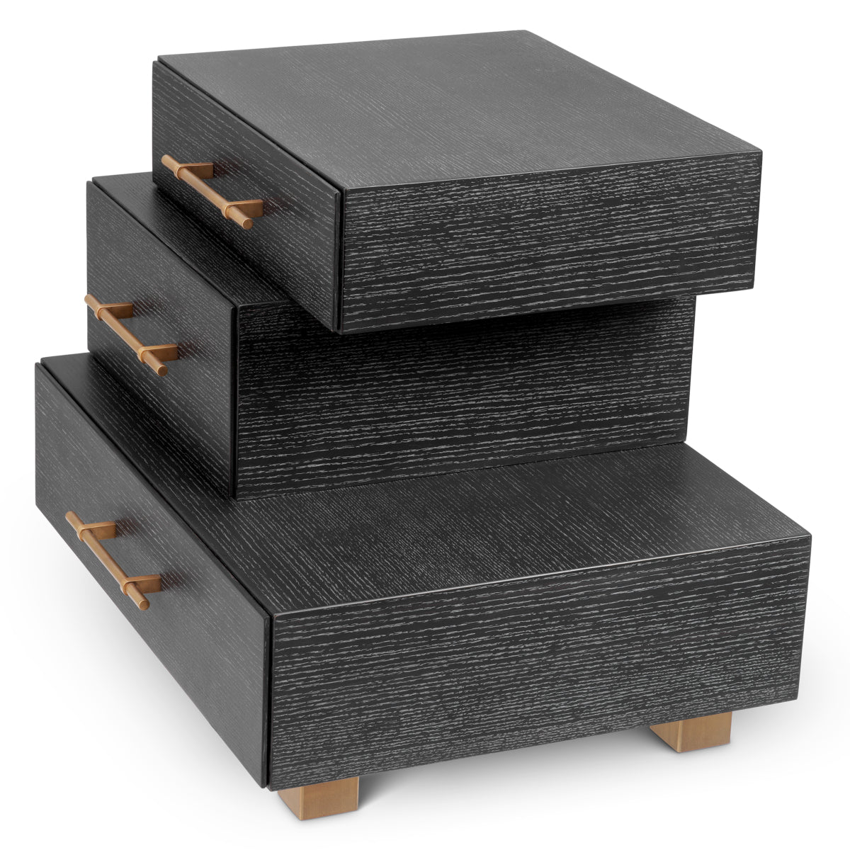 Black Oak 3-Drawer Nightstand Evendale | Eichholtzmh.com