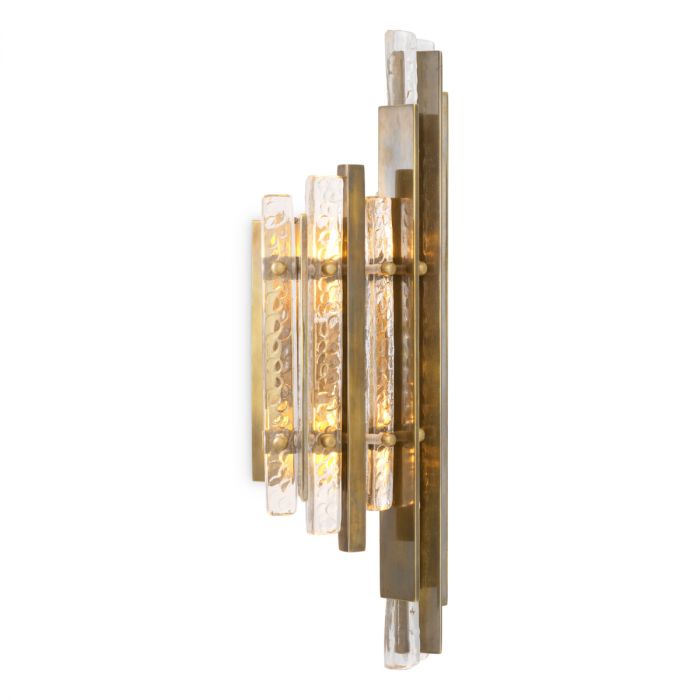 Wall Lamp Leonora vintage brass finish
