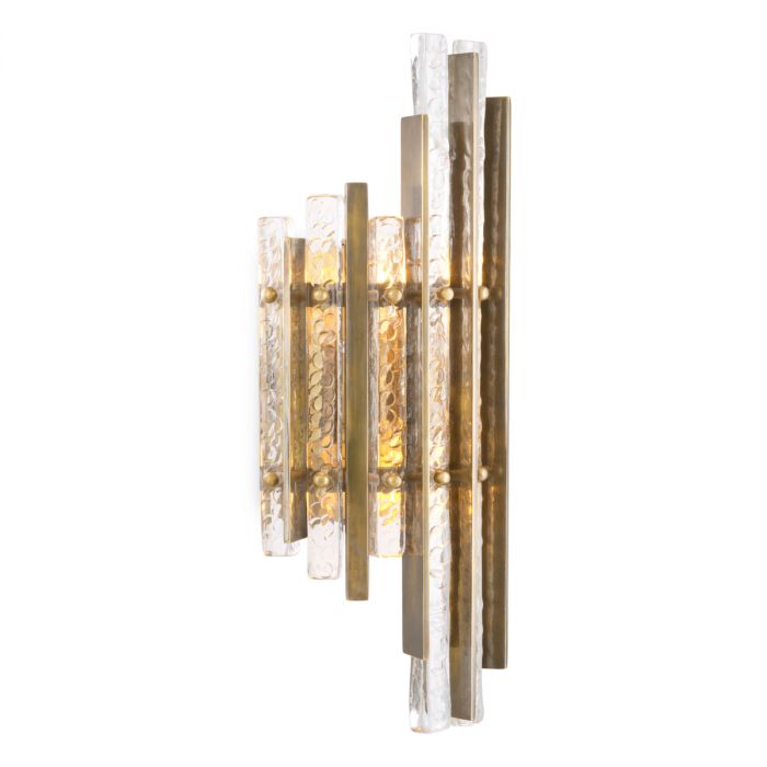 Wall Lamp Leonora vintage brass finish