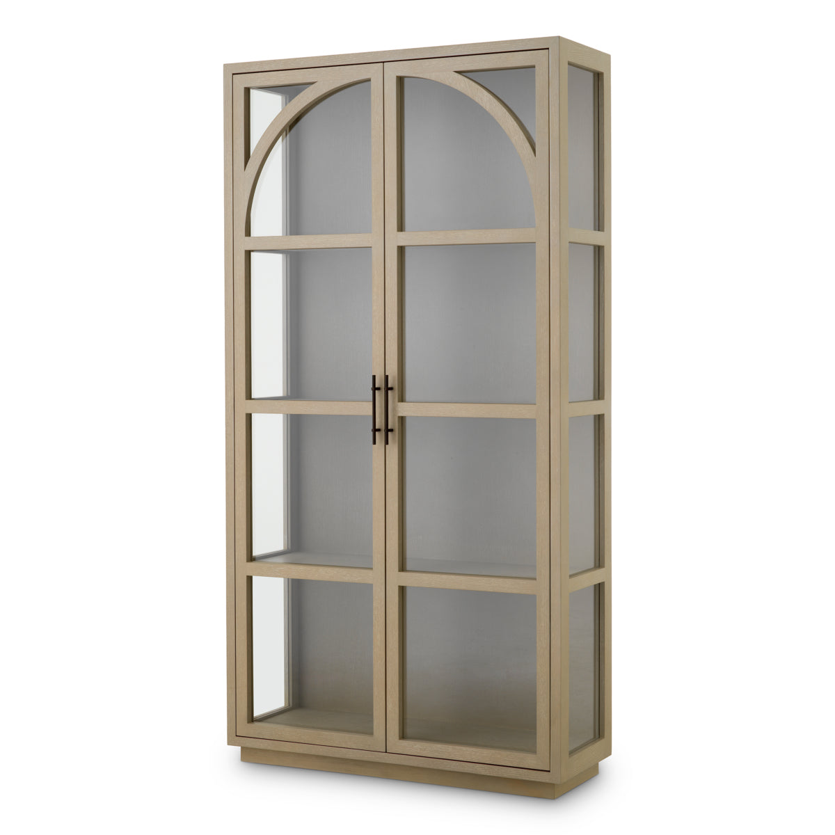 Beige Clear Glass Cabinet San Bernardino