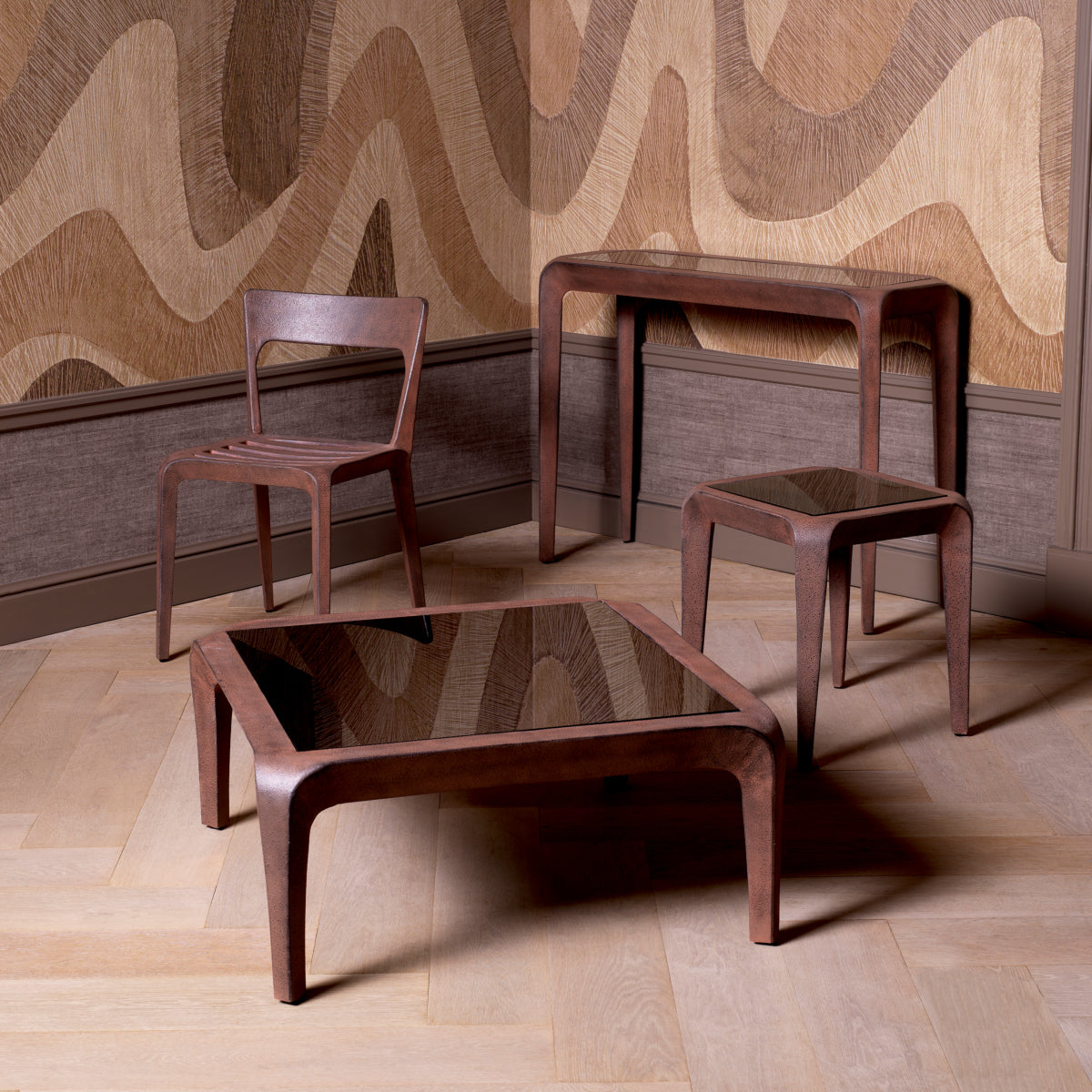 Oxidized Aluminum Dining Chair Quentin | Eichholtzmh.com