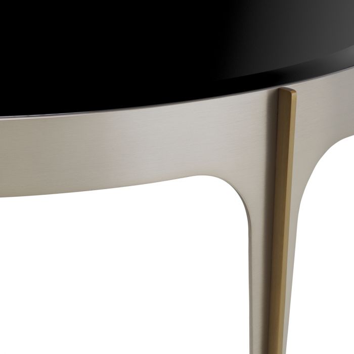 Side Table Artemisa brushed steel finish