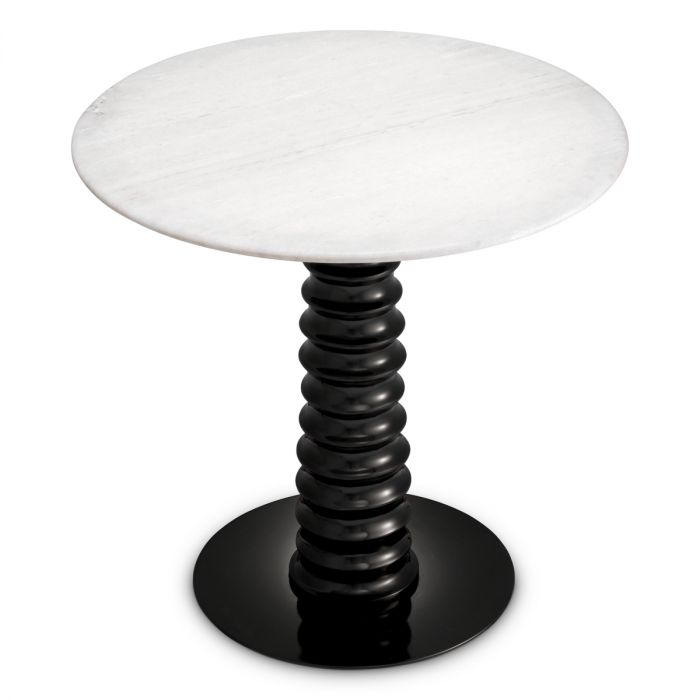 Dining Table Verano black finish white marble top