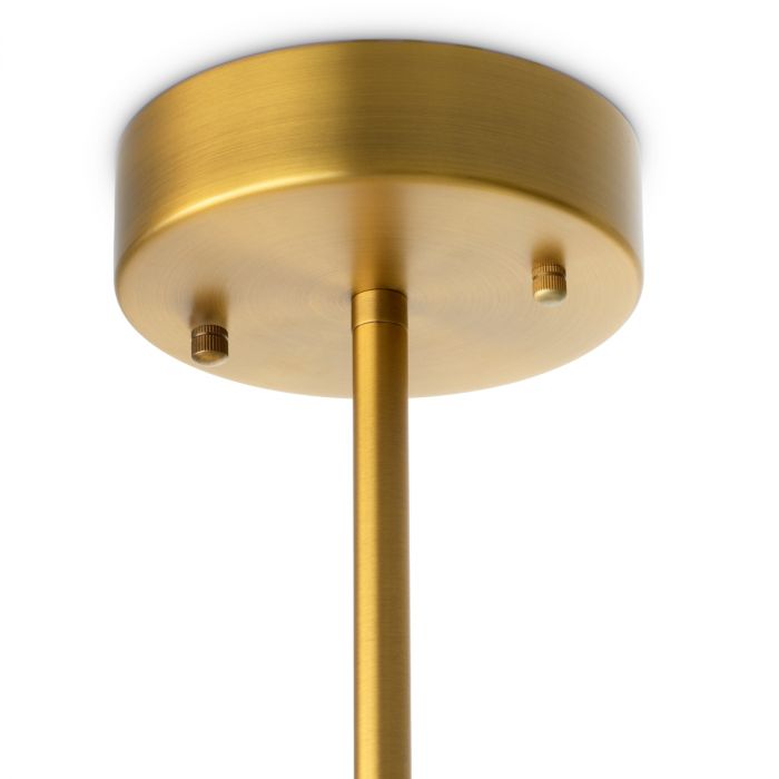 Pendant Trianon antique brass finish white glass